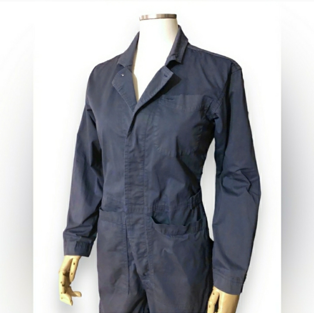 ALEX MILL Standard Short Jumpsuit Romper in Cotton Twill